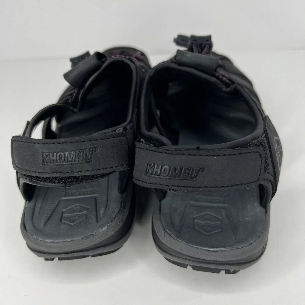 Khombu Hiking Sandals Mens Size 10 Black Slip On Closed Toe Strap Back